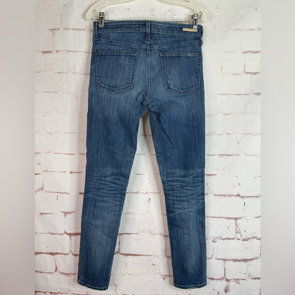 ANTHRO PILCRO Mid Rise Waist 28 Inches Size 27 Distressed Medium Wash Denim Jean - Picture 9 of 15